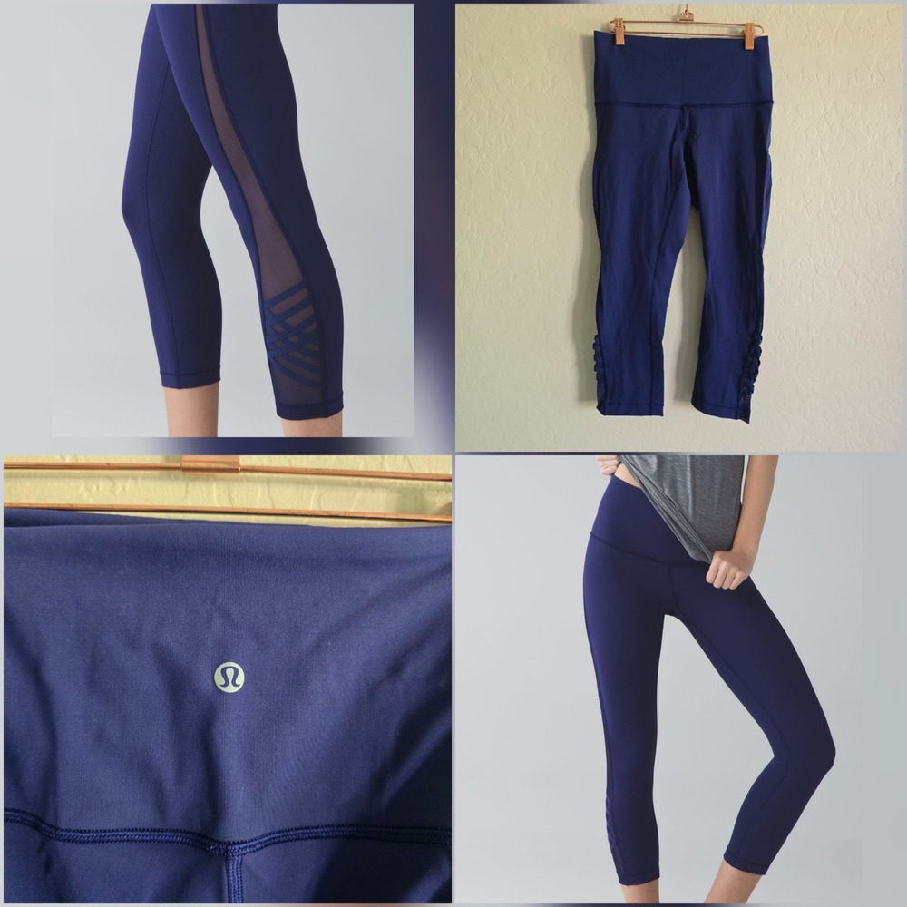 Lululemon Women's Minimalist Crop Leggings Hero Blue Size 8